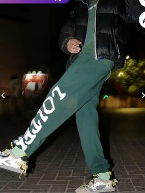Loiter Wide Leg Green Mens Sweatpants Size Large